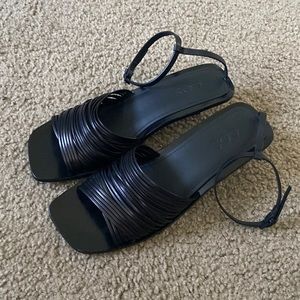 COS Black Heeled Strappy Sandals Sz 38.5